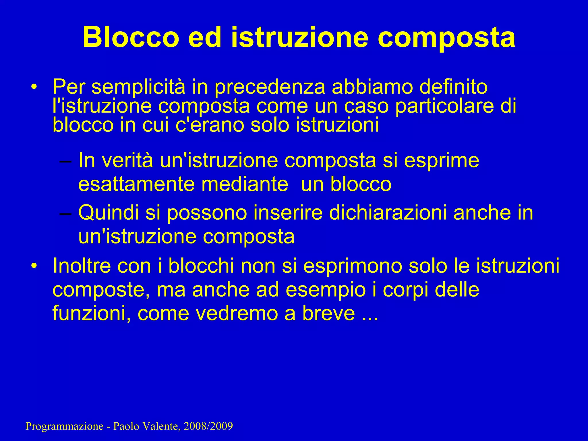 05 - Programmazione: Funzioni