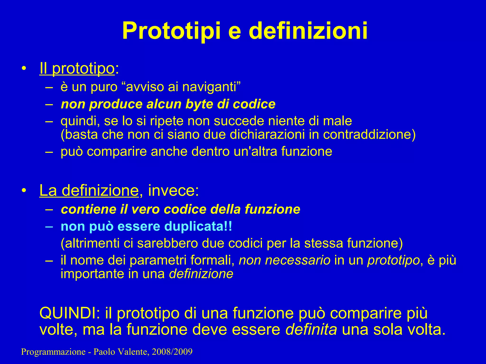 05 - Programmazione: Funzioni