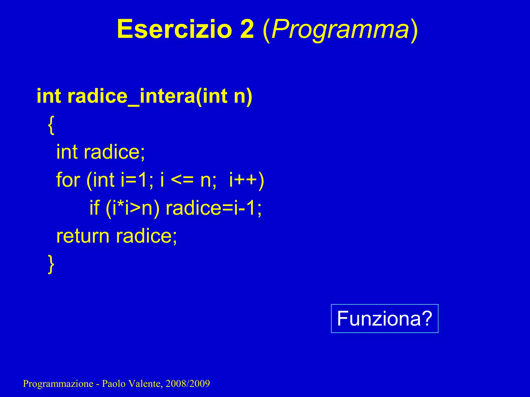 05 - Programmazione: Funzioni