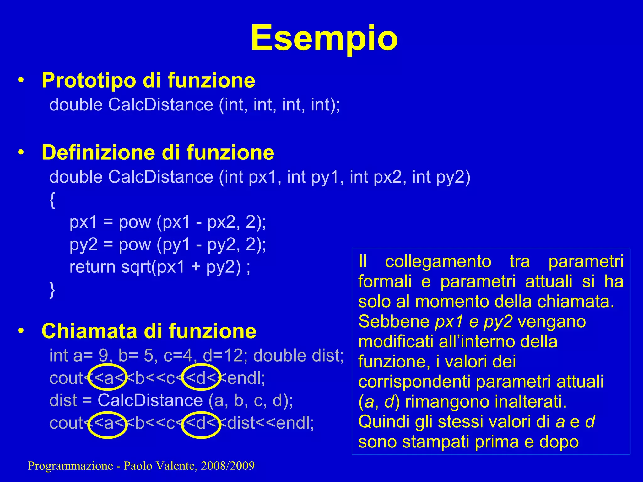 05 - Programmazione: Funzioni