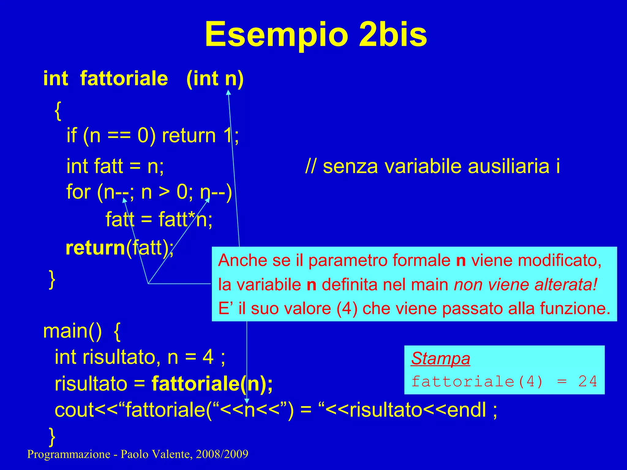 05 - Programmazione: Funzioni