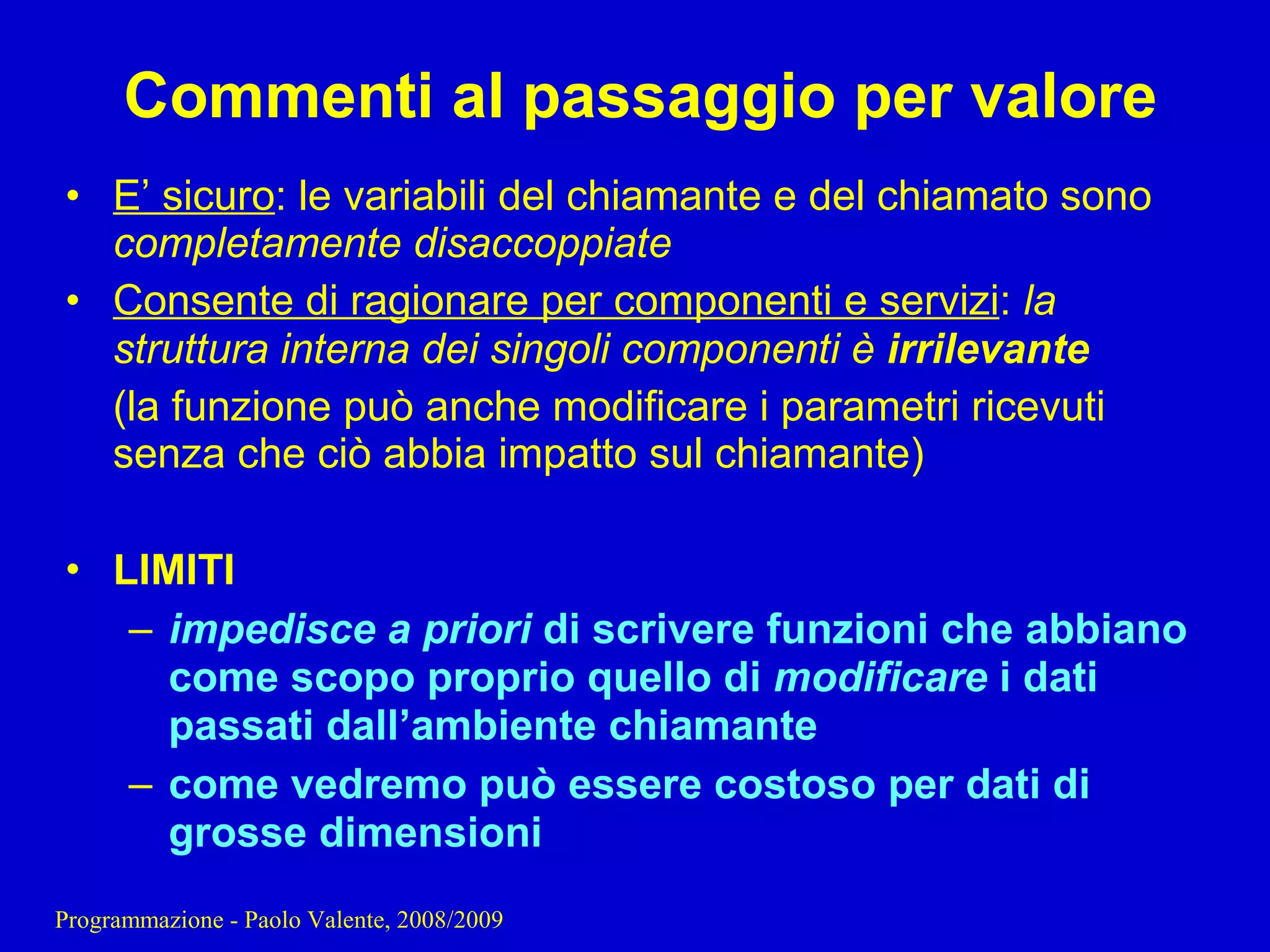 05 - Programmazione: Funzioni