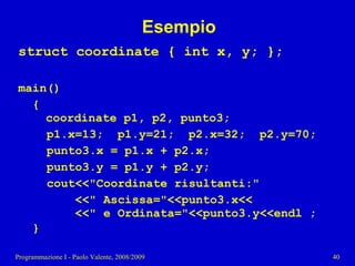 11 - Programmazione: Tipi di dato strutturati pt. 2