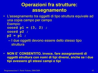 11 - Programmazione: Tipi di dato strutturati pt. 2