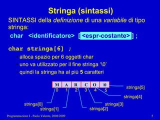 11 - Programmazione: Tipi di dato strutturati pt. 2