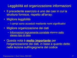 11 - Programmazione: Tipi di dato strutturati pt. 2