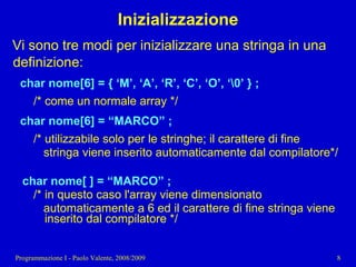 11 - Programmazione: Tipi di dato strutturati pt. 2