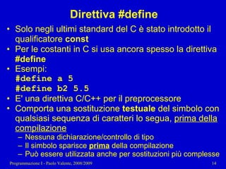 13 - Programmazione: Compendio C - C++