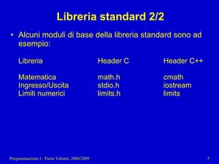 13 - Programmazione: Compendio C - C++