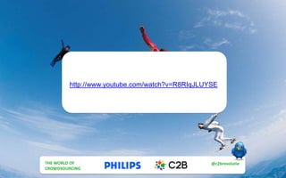 http://www.youtube.com/watch?v=R8RIqJLUYSE
THE MULTI UTILITY
CUSTOMER
@c2brevolutie
#post_esprix
THE WORLD OF
CROWDSOURCING
@c2brevolutie
 