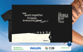 THE MULTI UTILITY
CUSTOMER
@c2brevolutie
#post_esprix
THE WORLD OF
CROWDSOURCING
@c2brevolutie
 