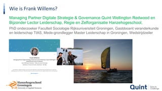 Wie is Frank Willems?
Managing Partner Digitale Strategie & Governance Quint Wellington Redwood en
Bijzonder Lector Leider...