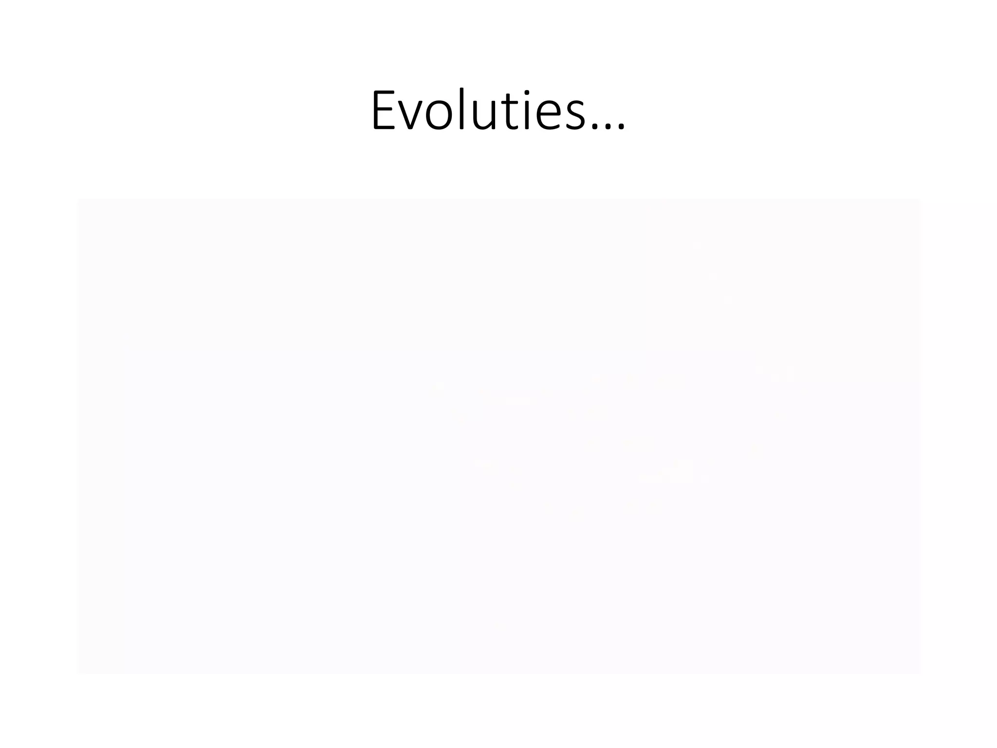 Evoluties…
 