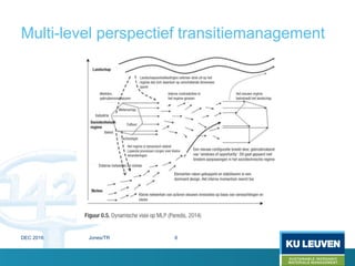 Multi-level perspectief transitiemanagement
DEC 2016 Jones/TR 6
 