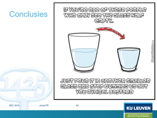 Conclusies
DEC 2016 Jones/TR 83
 