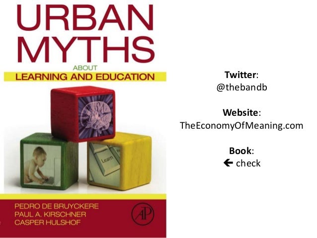 Urban Myths About Learning And Education Redwash
