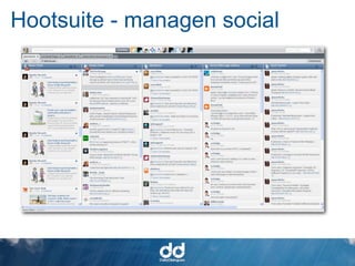 Hootsuite - managen social
 