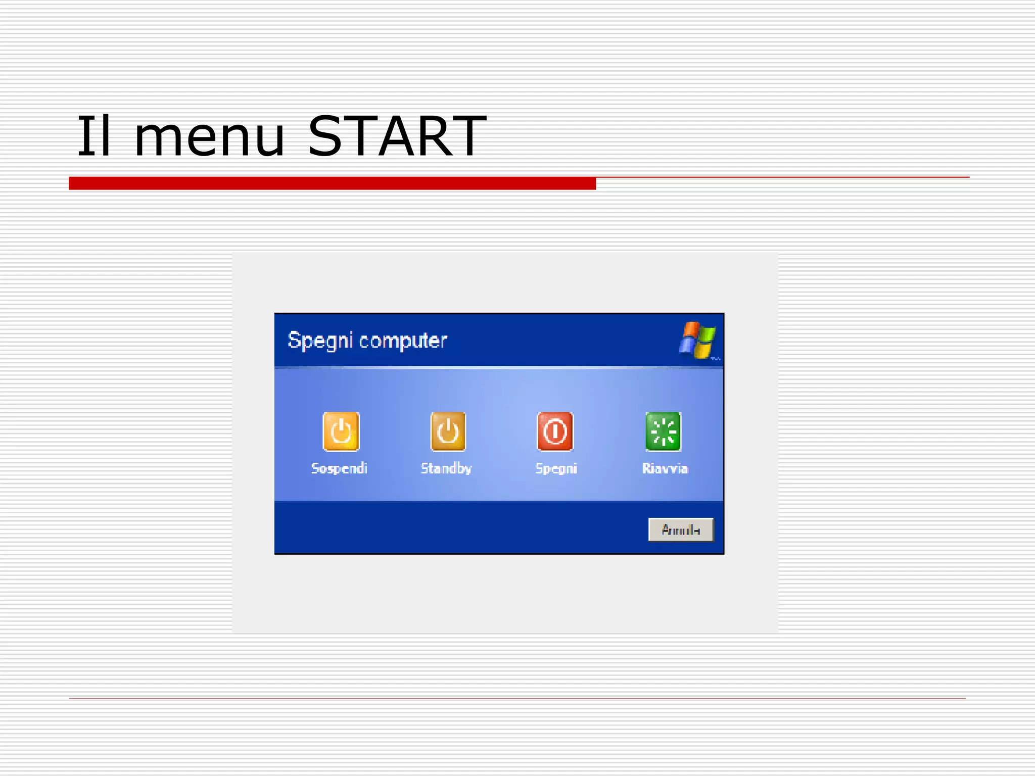 Il menu START 