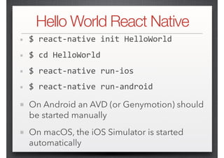 Lezione 02 React and React Native installation and Configuration | PPT