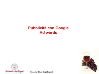 Pubblicità con Google Ad words 