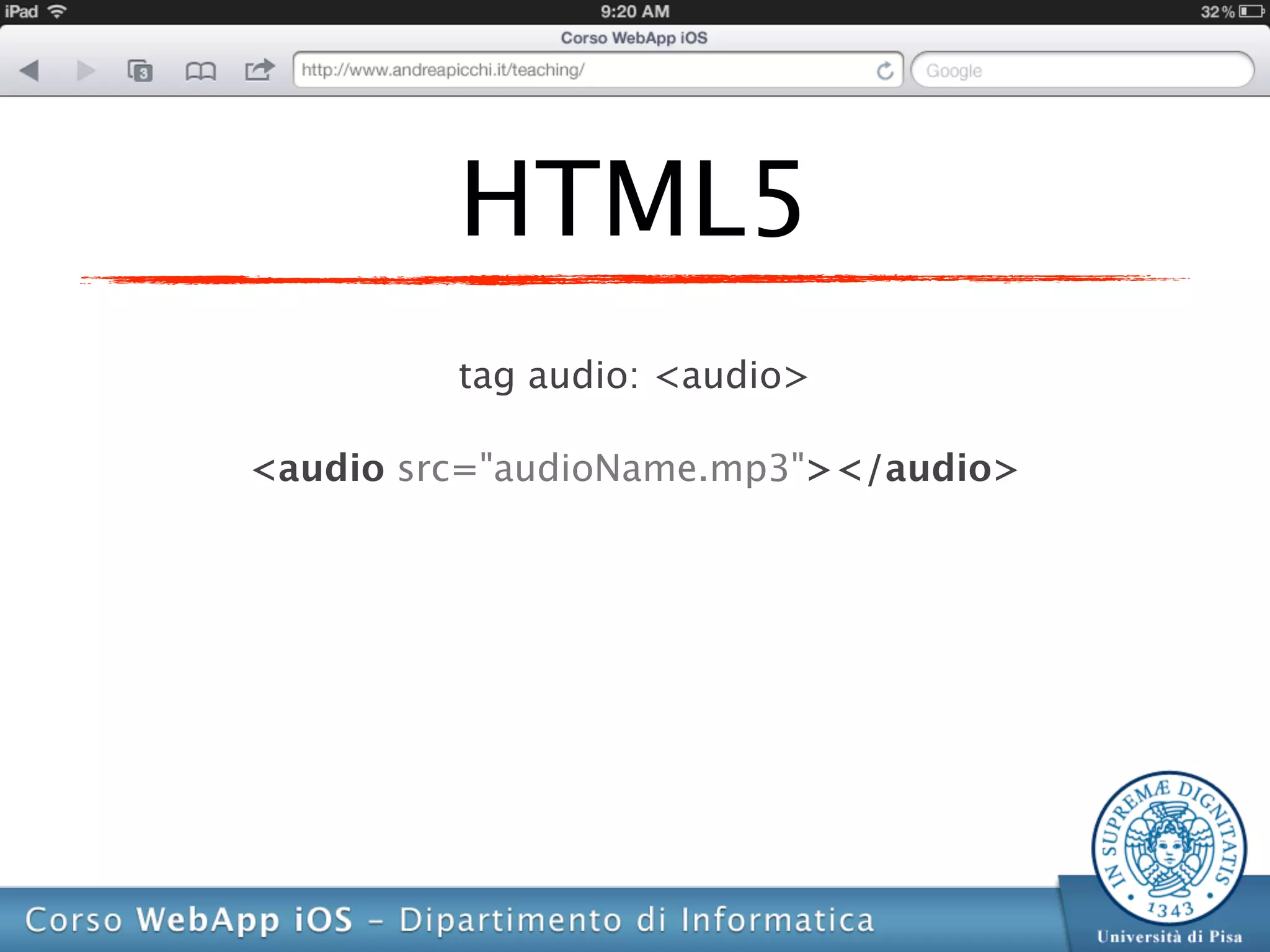 HTML5
         tag audio: <audio>

<audio src="audioName.mp3"></audio>
 