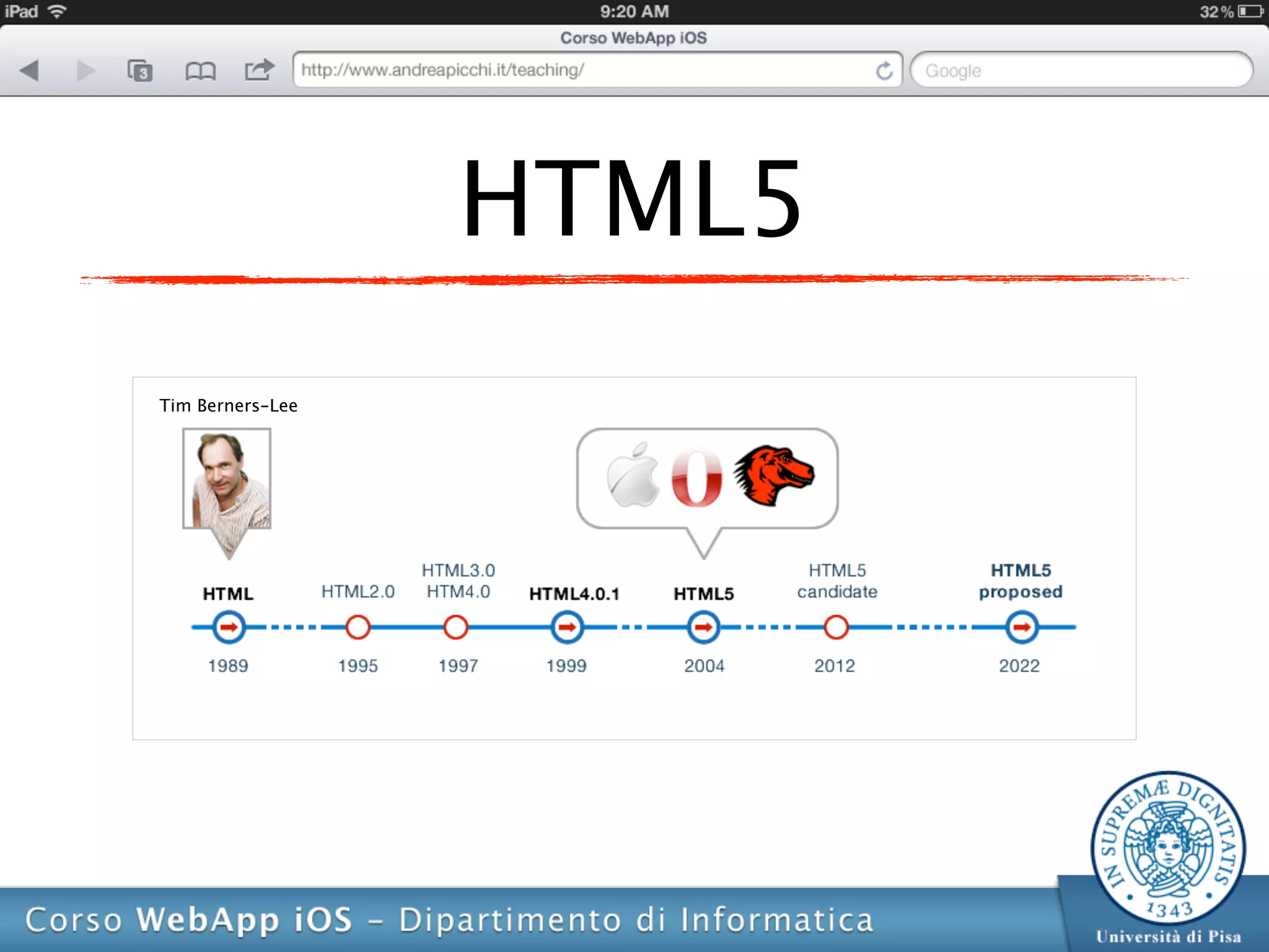 HTML5
Tim Berners-Lee
 