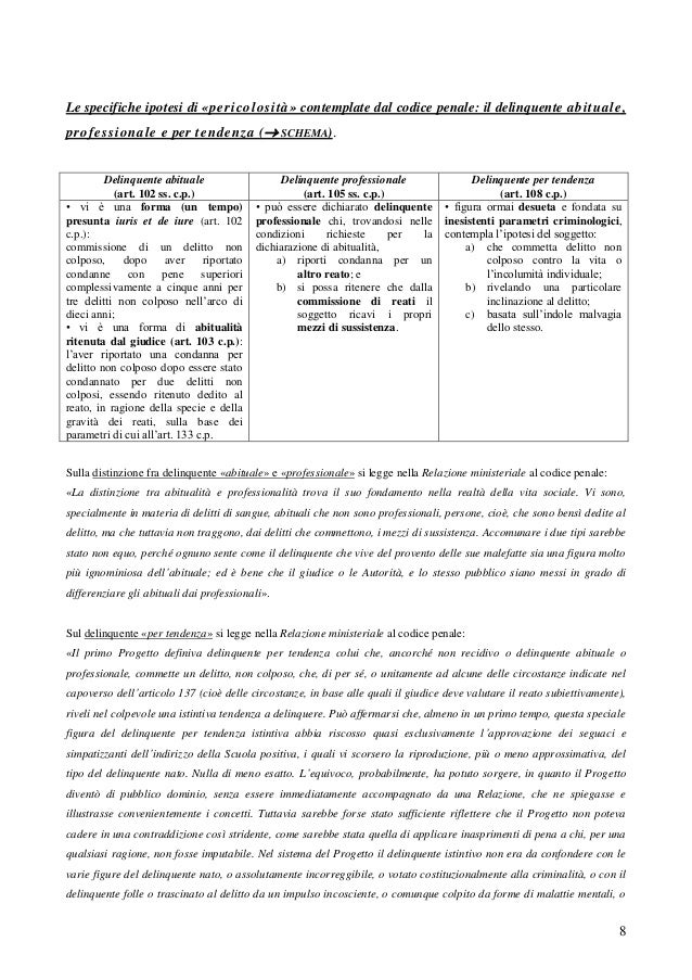 Diritto penale e pericolosità le misure di sicurezza parte prima Diritto penale e pericolosità le misure di sicurezza parte prima