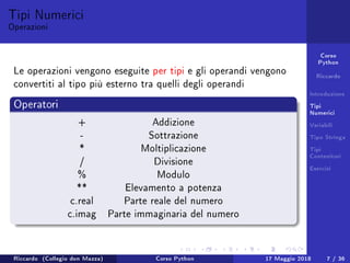 Lezione 1 Corso Python | PDF