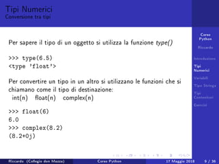 Python Int Tipi Lezione 1 Corso Python | PDF