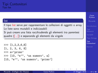 Lezione 1 Corso Python | PDF