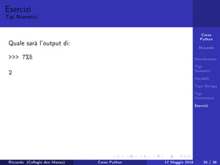 Lezione 1 Corso Python | PDF