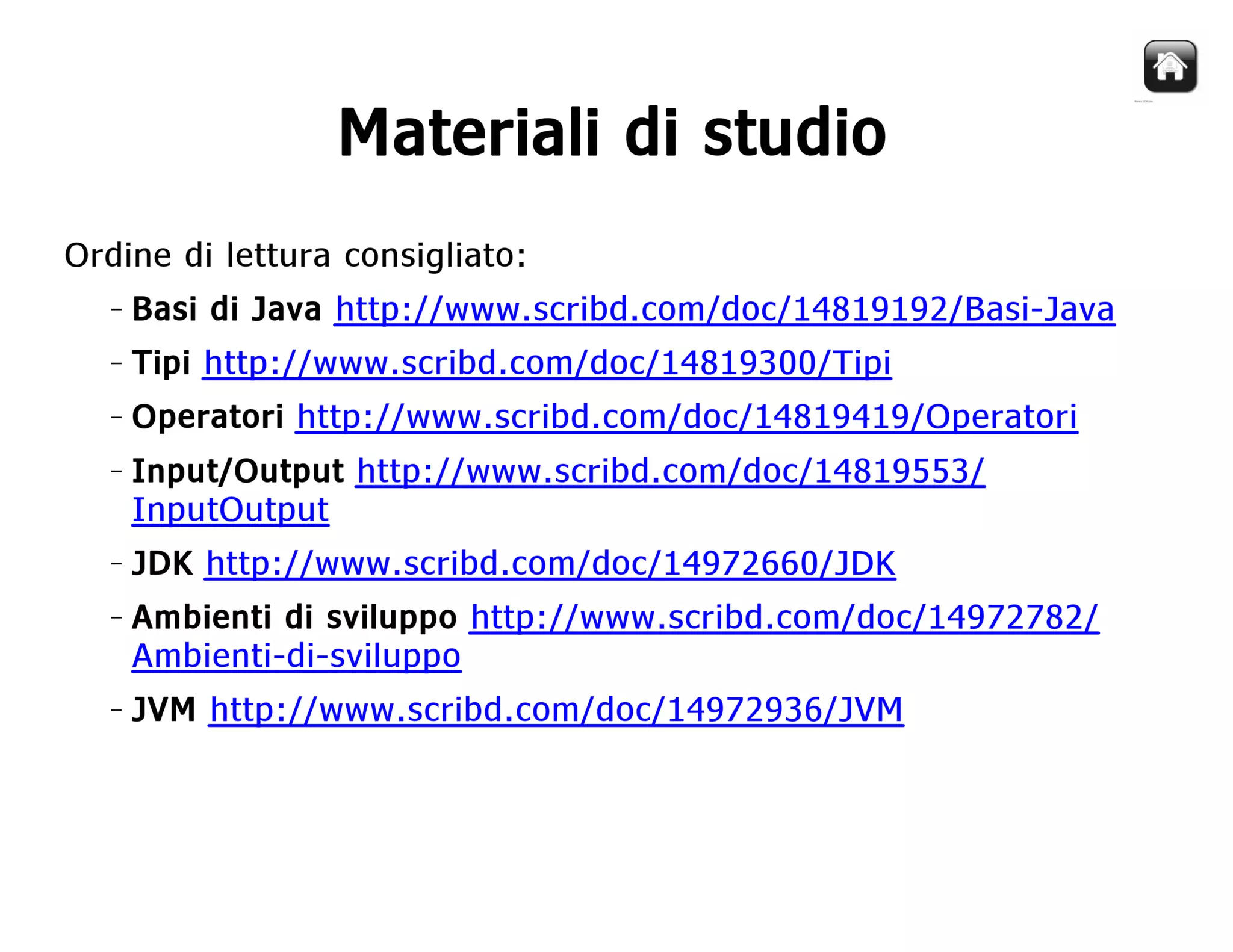 Corso Java - Lezione 1