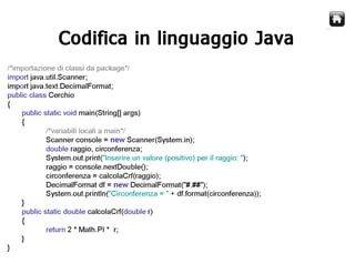 Corso Java - Lezione 2