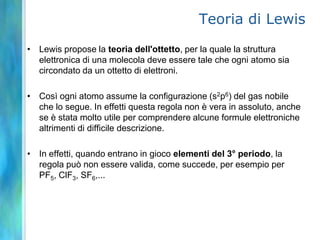 Premessa al legame chimicoLa tendenza di due o più atomi a legarsi spontaneamente fra loro formando legami chimici è un aspetto della tendenza di ogni sistema a diminuire il proprio contenuto di energia.Se due atomi A e B reagiscono fra loro spontanea,ente la reazione è: 	A  +  B  AB  + energiaIl legame può essere ELETTROSTATICO, ATOMICO (intramolecolare o intermolecolare) o METALLICO.