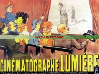 Prof. Giampaolo Rossi – Teorie e tecniche del linguaggio crossmediale - UNIVERSITÀ DEGLI STUDI SUOR ORSOLA BENINCASA
I MEDIA ELETTRONICII MEDIA ELETTRONICI
 