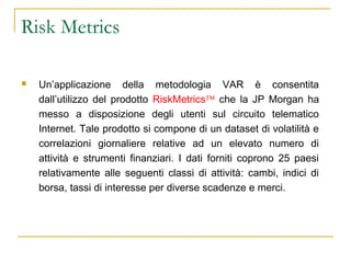Lezione 4 modelli per la stima del rischio | PPT