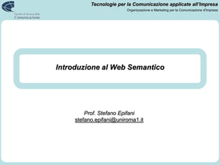 Introduzione al Web Semantico<br />