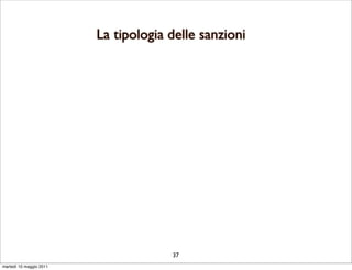 La tipologia delle sanzioni




                                      37
martedì 10 maggio 2011
 