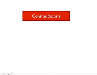 Contraddizione




                                14
martedì 10 maggio 2011
 