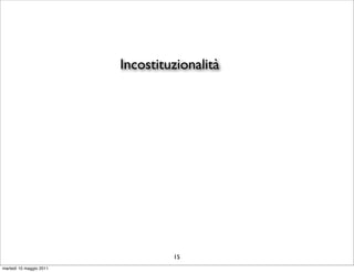 Incostituzionalità




                                  15
martedì 10 maggio 2011
 
