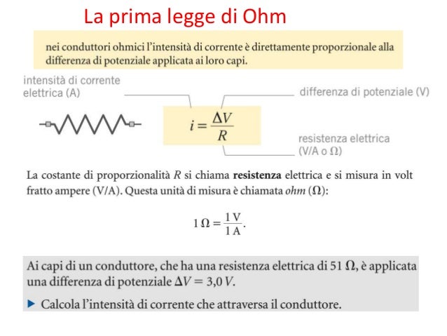 Prima E Seconda Legge Di Ohm Lezione corrente elettrica