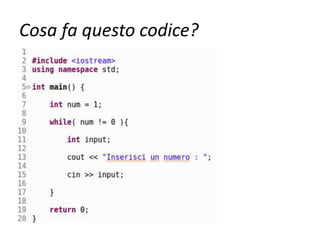 Cosa fa questo codice?
 
