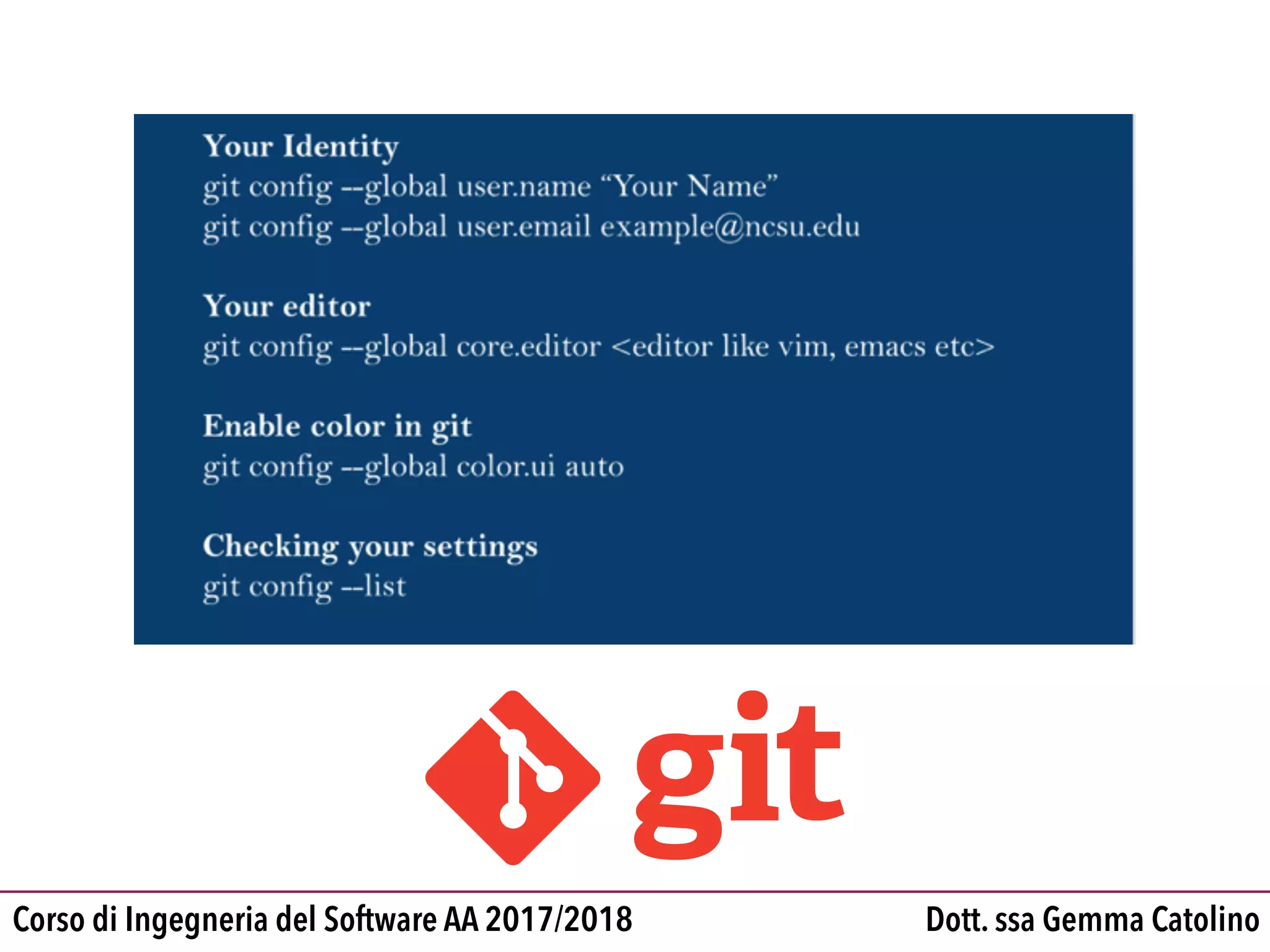 Dott. ssa Gemma CatolinoCorso di Ingegneria del Software AA 2017/2018
 