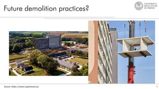 Future demolition practices?
74
Source: https://www.superlocal.eu/
 