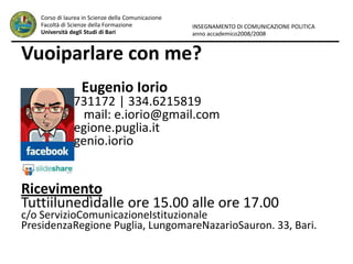 Lezione N.1 2008/2009