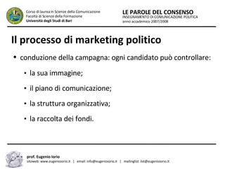Il marketing politico elettorale