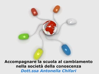Free Powerpoint Templates Accompagnare la scuola al cambiamento nella società della conoscenza Dott.ssa Antonella Chifari 