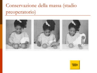 Conservazione della massa (stadio 
preoperatorio) 
 