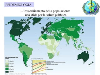 L’invecchiamento della popolazione:
una sfida per la salute pubblica
EPIDEMIOLOGIA
 