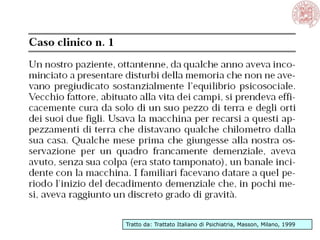 Tratto da: Trattato Italiano di Psichiatria, Masson, Milano, 1999
 
